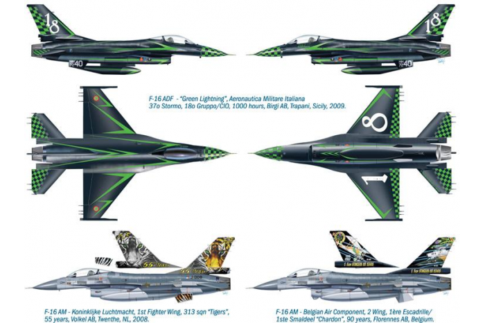 Model Kit letadlo 1337 - F-16 ADF/AM "Special colors" (1:72)