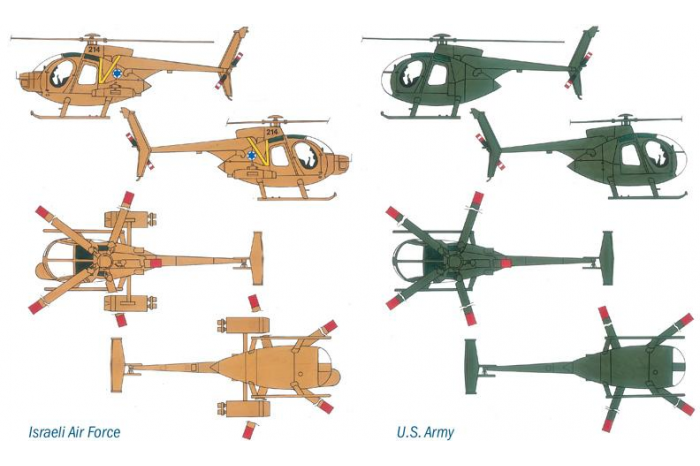 Model Kit vrtulník 0017 - AH-6 NIGHT FOX (1:72)