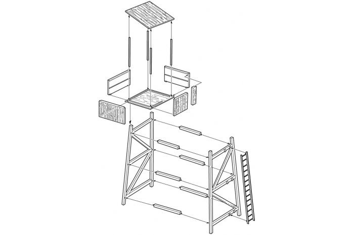 Model Kit budova 0418 - OBSERVATION POST (1:35)