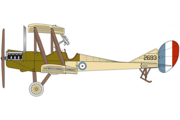 Clasic Kit letadlo A02101 - Royal Aircraft Facility BE2C (1:72)