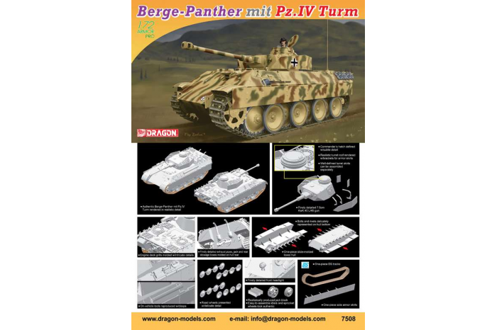 Berge-Panther mit aufgesetztem Pz.Kpfw.IV Turm als Befehlspanzer (1:72) - 7508