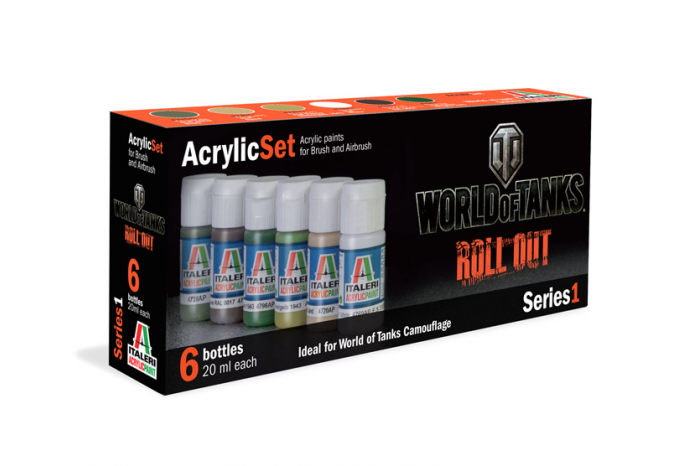 Italeri sada 446AP: WORLD OF TANKS 6 ks - akryl