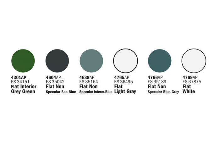 Sada 439AP: WWII U.S. NAVY AIRCRAFT 6 ks - akryl