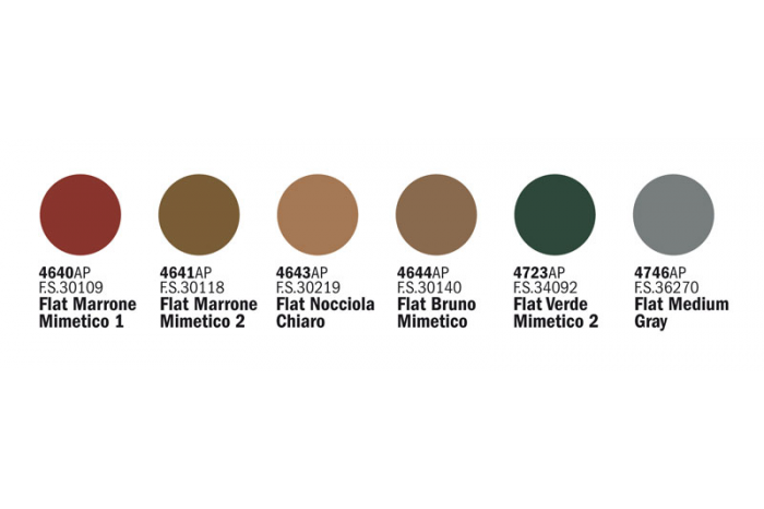 Sada akrylových barev 437AP - WWII AEREI REGIA AERONAUTICA 6 ks