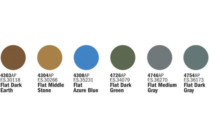 Sada akrylových barev 432AP - WWII RAF AIRCRAFT 6 ks