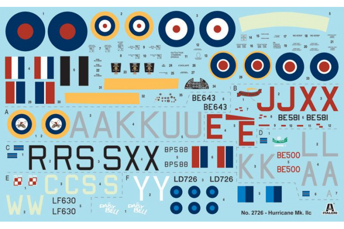 Model Kit letadlo 2726 - Hurricane Mk.IIC (1:48)