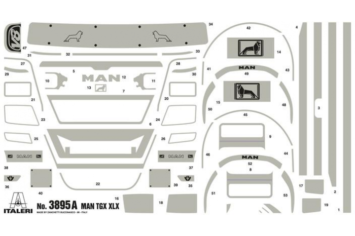Model Kit truck 3895 - MAN TGX XLX (1:24)