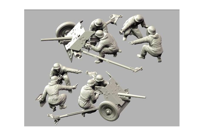 Model Kit figurky 3610 - PAK-36 with Crew (1:35)
