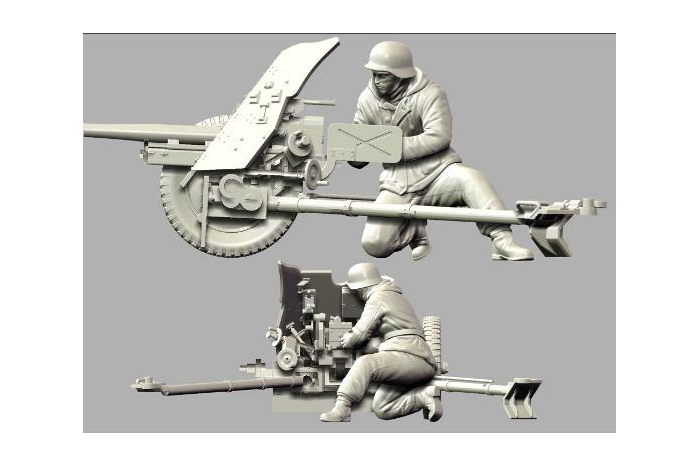 Model Kit figurky 3610 - PAK-36 with Crew (1:35)