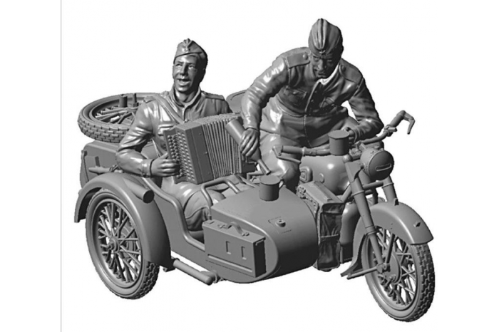 Model Kit figurky 3639 - Soviet WWII Motorcycle M-72 (1:35)