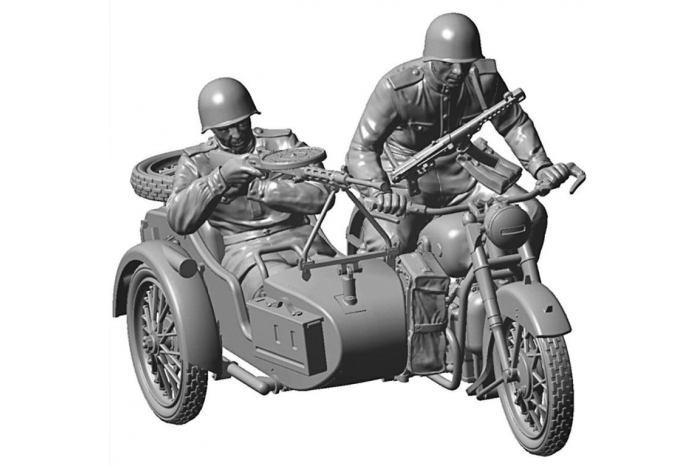 Model Kit figurky 3639 - Soviet WWII Motorcycle M-72 (1:35)