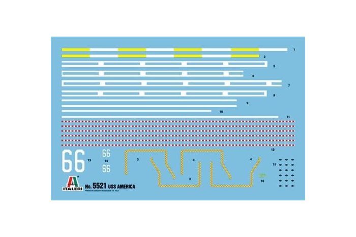 Model Kit loď 5521 - U.S.S. AMERICA CV-66 (1:720)