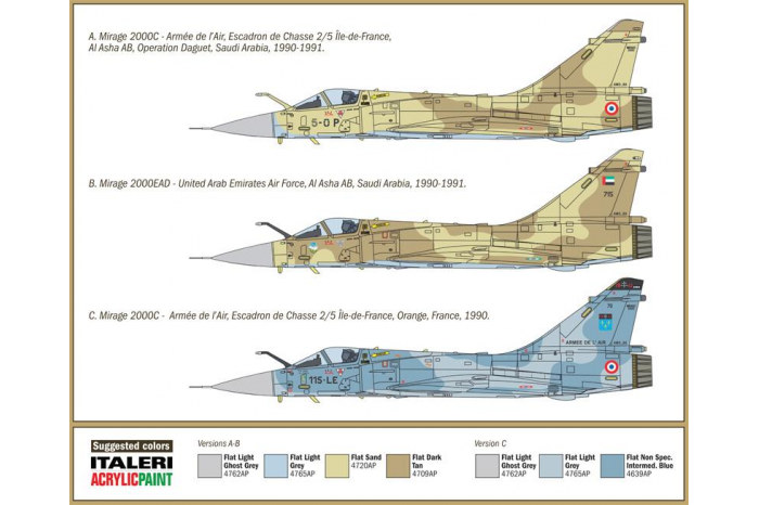 Model Kit letadlo 1381 - MIRAGE 2000 (1:72)