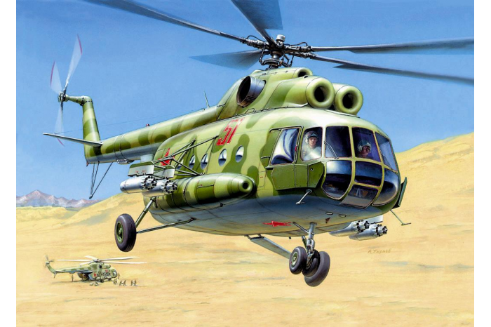 Model Kit vrtulník 7230 - MIL MI-8T Soviet Helicopter (1:72)