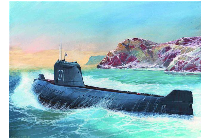 Model Kit ponorka 9025 - K-19 Soviet Nuclear Submarine "Hotel" Class (1:350)