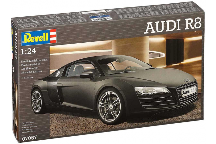 Plastic ModelKit auto 07057 - Audi R8 black (1:24)