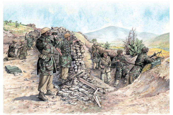 Model Kit figurky 6134 - WWII - German paratroopers (tropical uniform) (1:72)