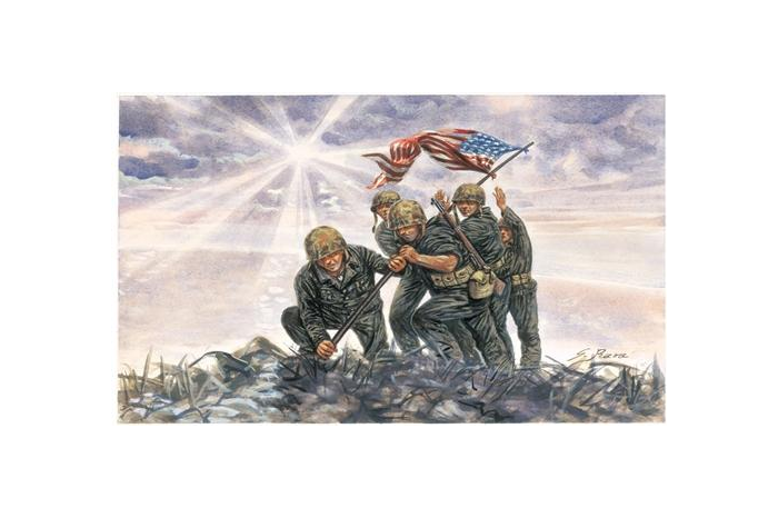 Model Kit figurky 6098 - IWO JIMA FLAG RAISERS (1:72)