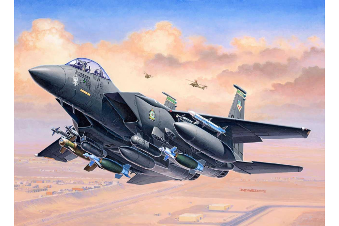 Plastic ModelKit letadlo 03972 - F-15E Strike Eagle & Bombs (1:144)
