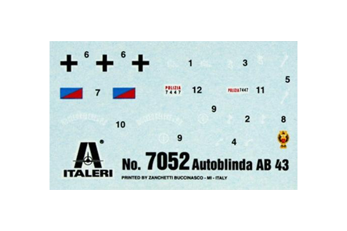 Model Kit military 7052 - AUTOBLINDA AB 43 (1:72)