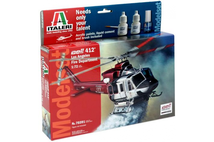 Model Set vrtulník 70391 - BELL 412 LAFD (1:72)