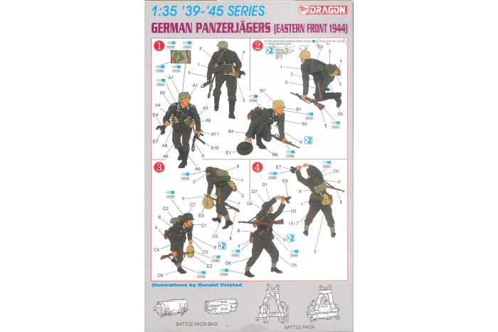Model Kit figurky 6058 - GERMAN PANZERJÄGERS (1:35)