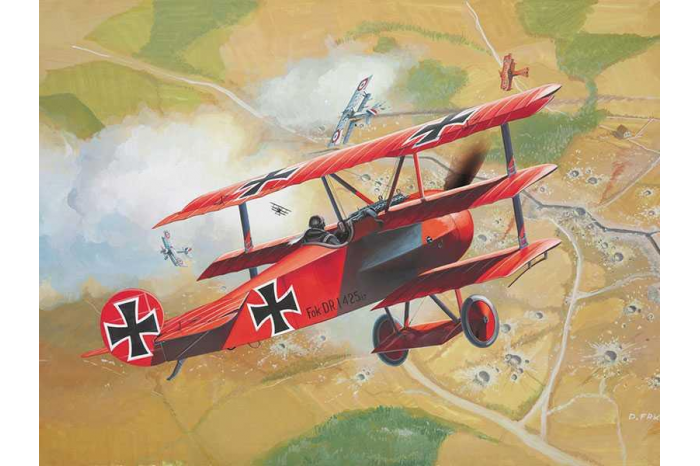 Plastic ModelKit letadlo 04116 - 'Fokker DR. 1 Triplane (1:72)