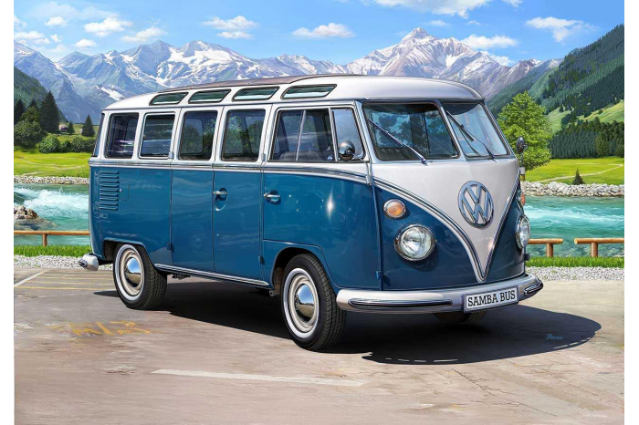 Plastic ModelKit auto 07009 - VW Typ 2 T1 Samba Bus (1:16)