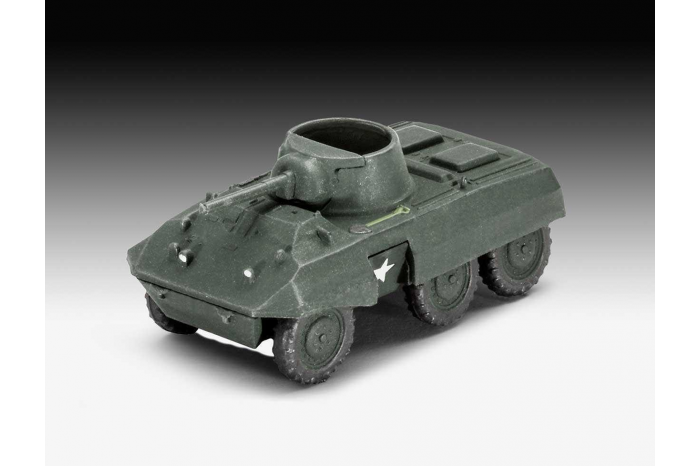 Plastic ModelKit military 03350 - US Army vehicles WWII  M4 Sherman & M8 Greyhound & CCKW Truck (1:144)