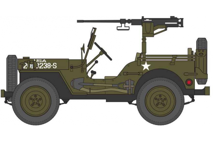 Classic Kit military A02339 - Willys Jeep, Trailer & 6PDR Gun (1:72)