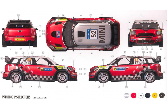 Starter Set auto A55304 - Mini Countryman WRC (1:32)