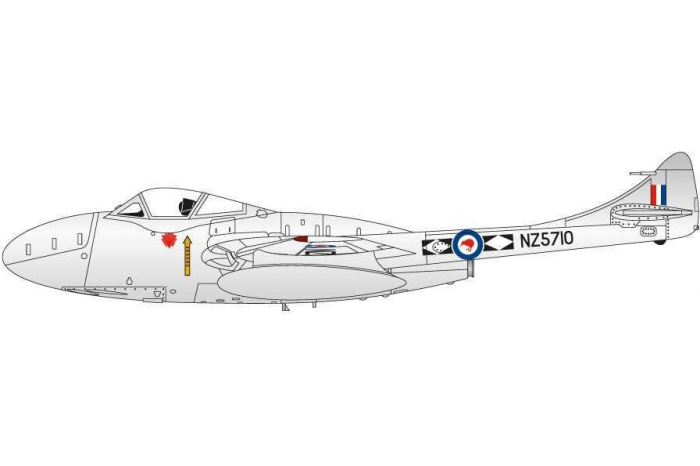 Starter Set letadlo A55204 - De Havilland Vampire T11 (1:72)