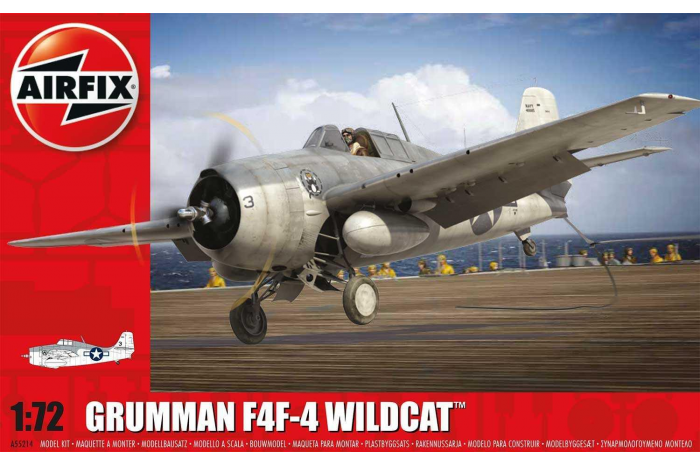 Starter Set letadlo A55214 - Grumman Wildcat F4F-4 (1:72 )- nová forma