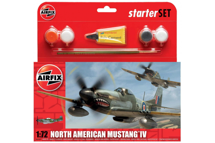 Starter Set letadlo A55107 - North American P-51D Mustang (1:72)
