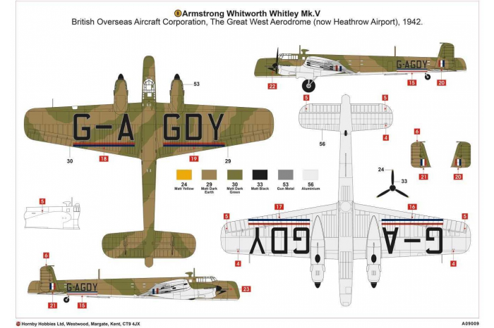 Classic Kit letadlo A09009 - Armstrong Whitworth Whitley GR.Mk.VII (1:72)