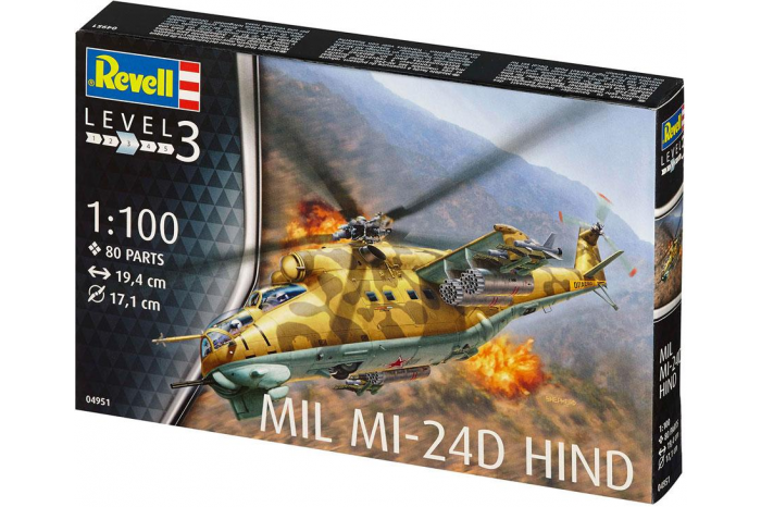 Plastic ModelKit vrtulník 04951 - Mil Mi-24D Hind (1:100)