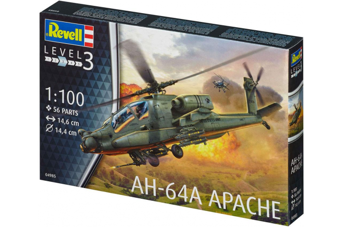 Plastic ModelKit vrtulník 04985 - AH-64A Apache (1:100)
